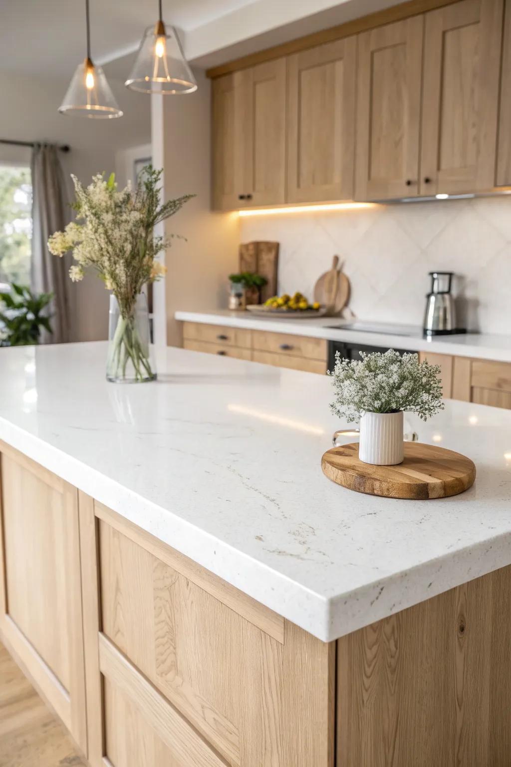 Embrace timeless elegance with a classic white finish for a spacious and airy kitchen vibe.