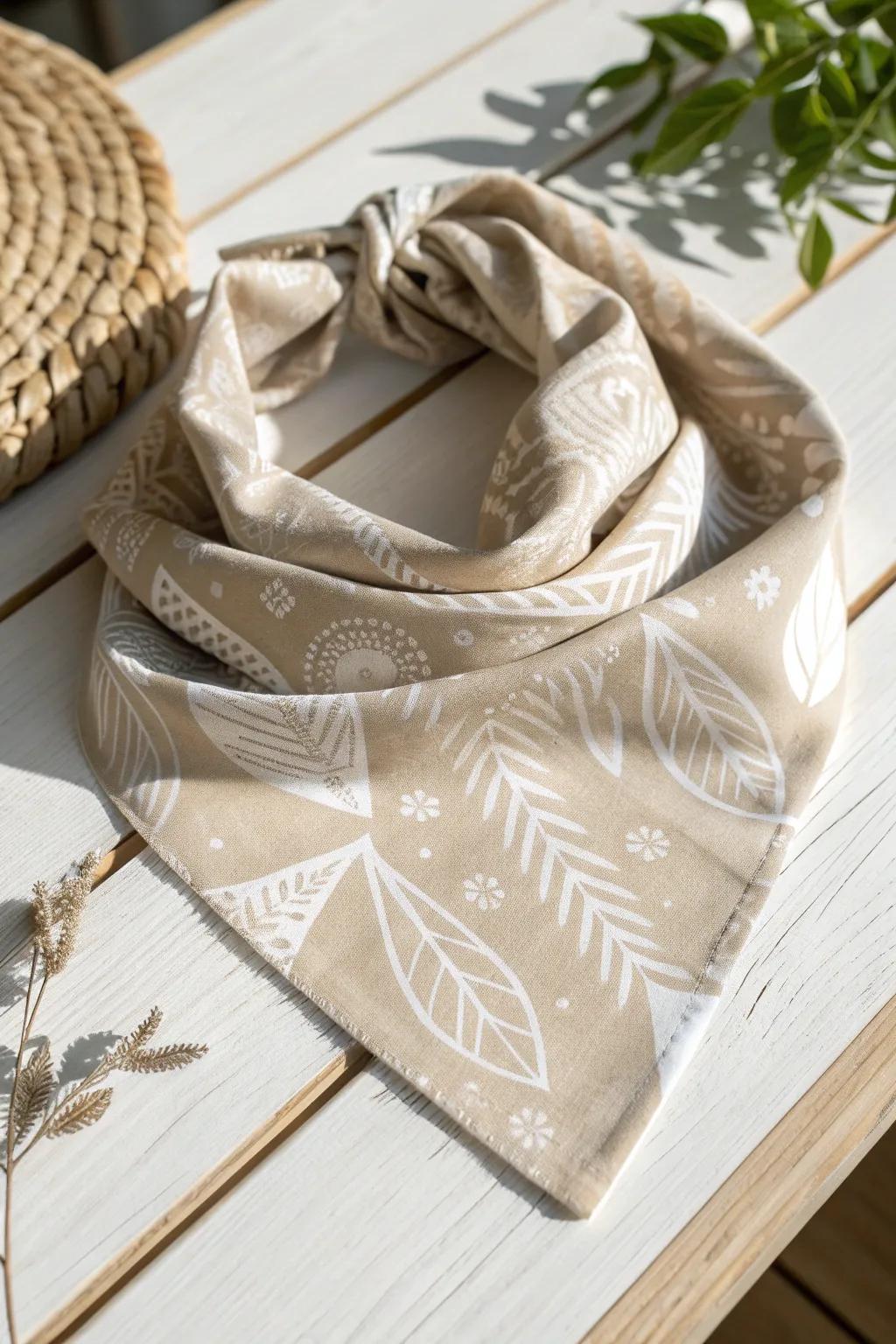 Craft a touch of love for your furry friend with a minimalist, boho-inspired bandana. #SewingHobbies #ScandinavianDesign #PetAccessories