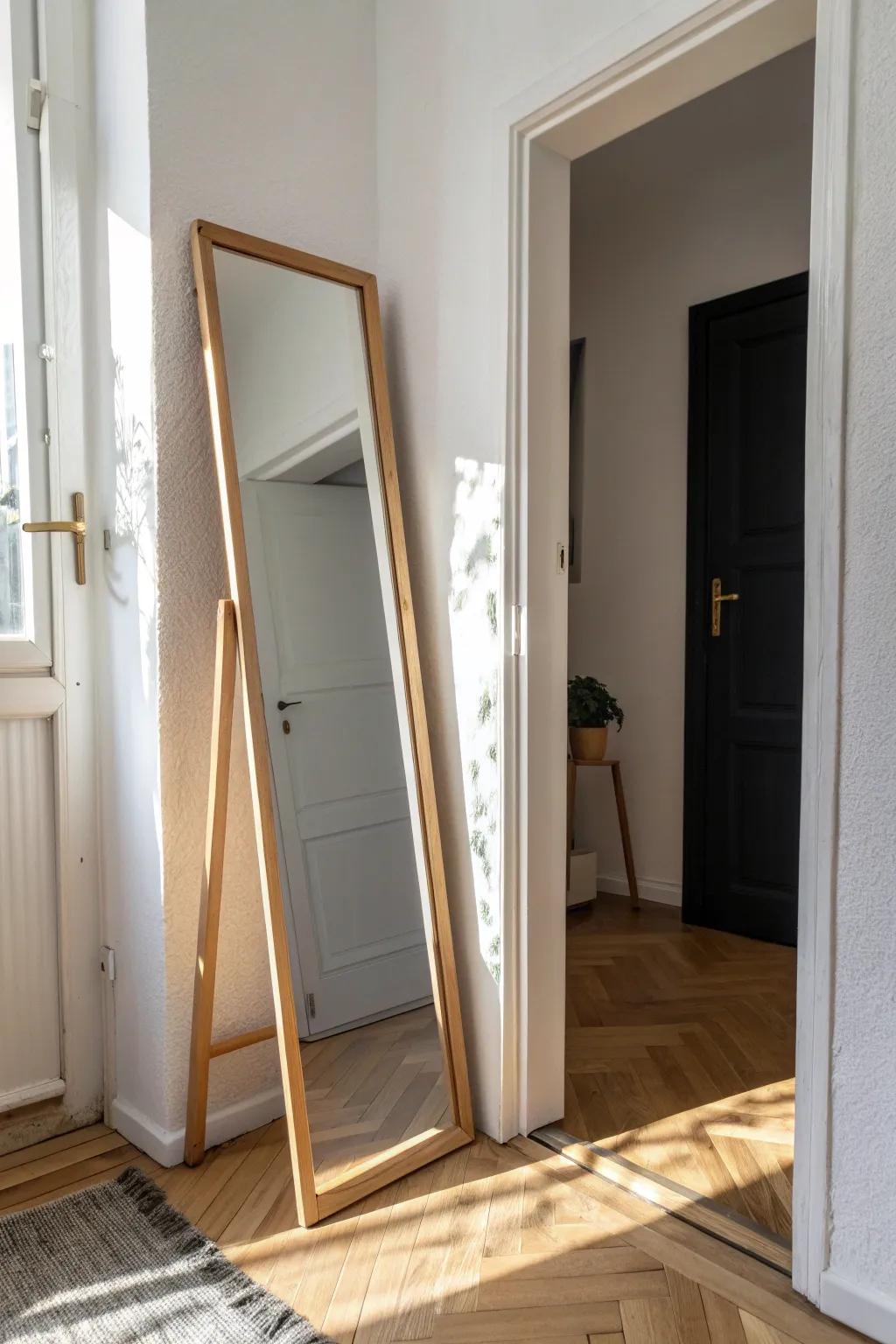 Backup full-length mirror outside the bath—so one person gets ready while the sink stays free.