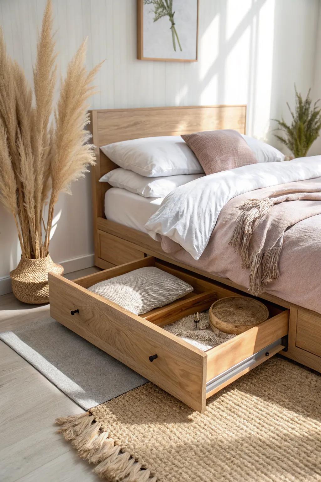 Hide off-season clothes under the bed with vacuum bags—instant extra closet space.