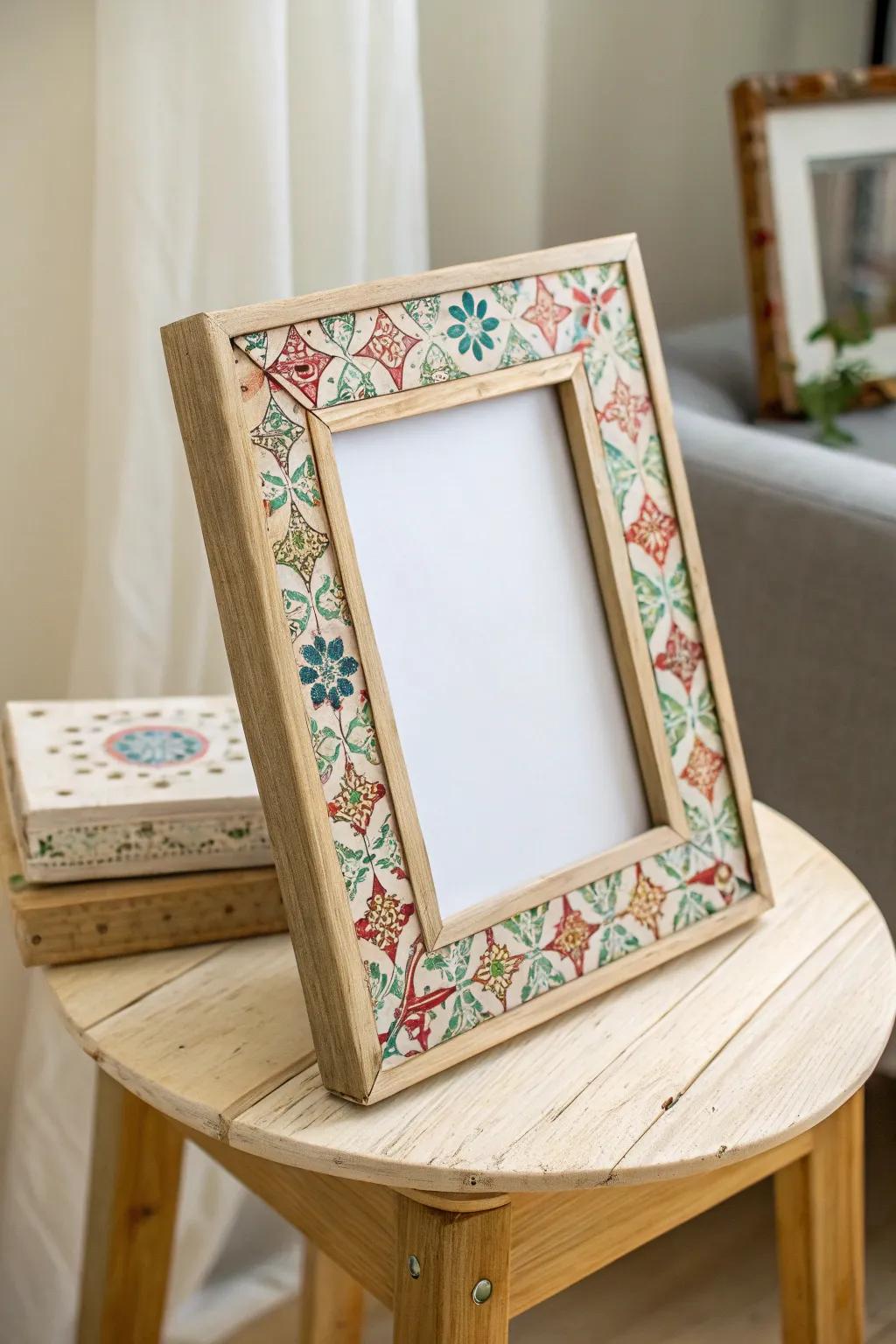 Elevate your space with the charm of upcycled sticker frames - simple, stylish, and uniquely yours.