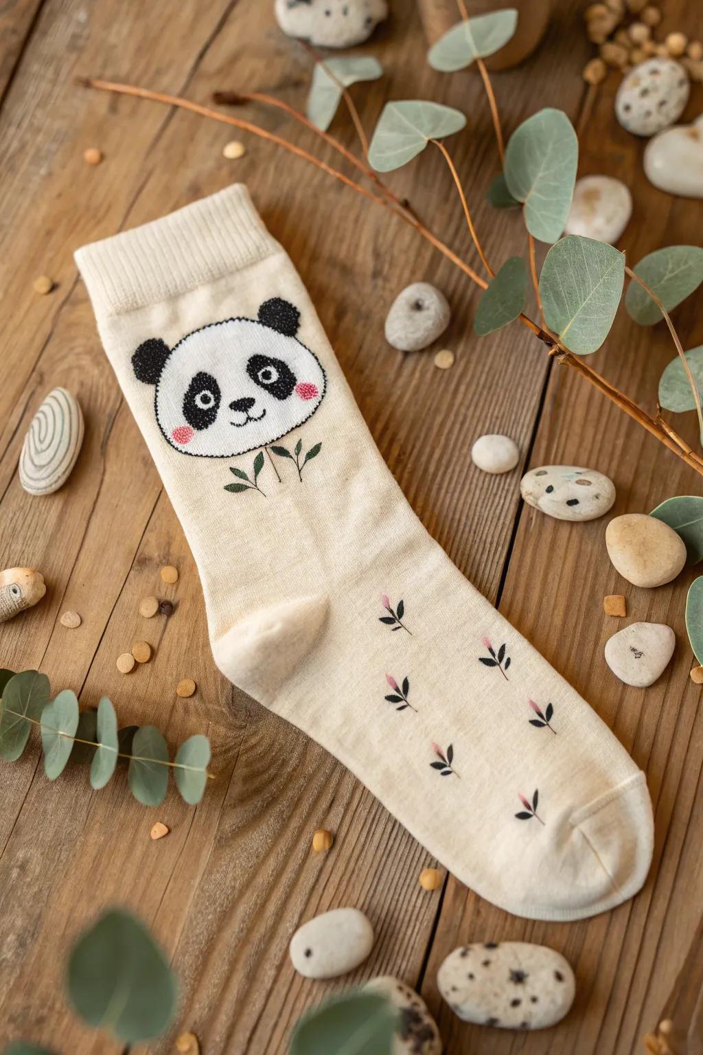 Step into comfort and style with these adorable panda socks – the perfect blend of minimalism and charm for animal lovers!