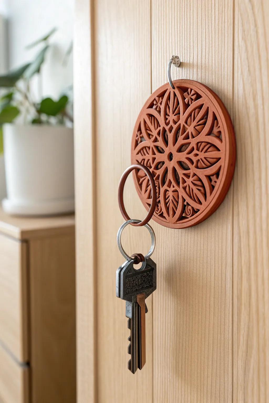 Elevate your entryway with this chic 3D printed key holder – where style meets functionality.