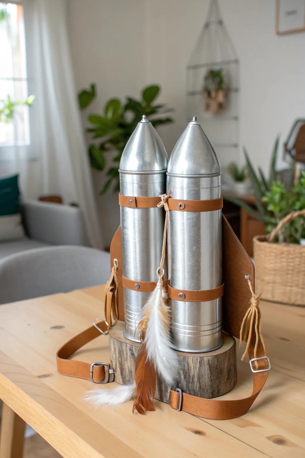 Blast off into creativity with these charming aluminum can jet packs! Perfect for little explorers with big dreams. ✨🚀