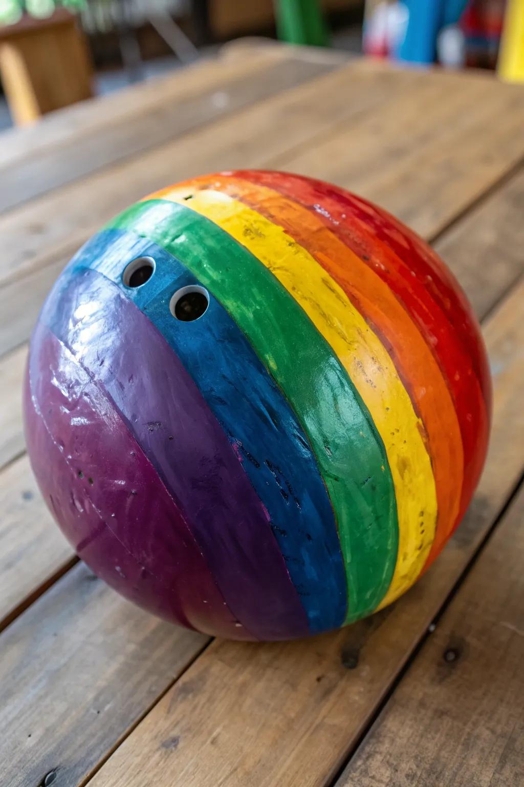 Unleash your creativity with a vibrant rainbow sphere, bringing a colorful touch to any space.