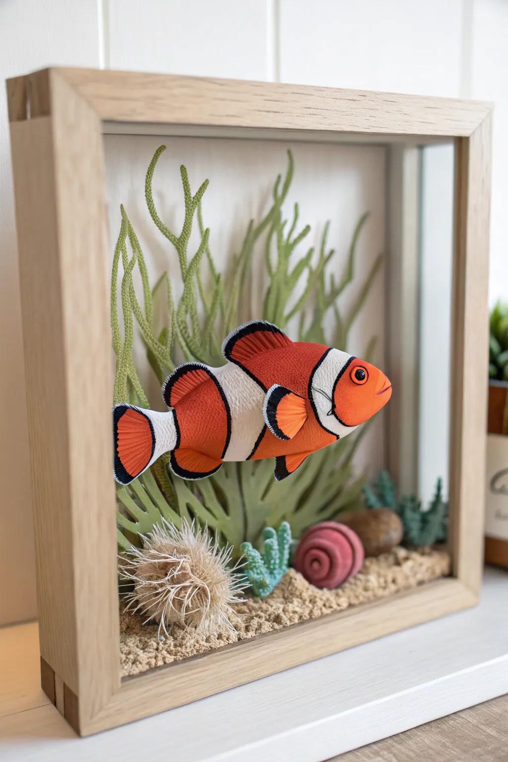 Dive into a world of whimsy with this interactive coral reef diorama, where vibrant colors and graceful movements bring the ocean to your home.