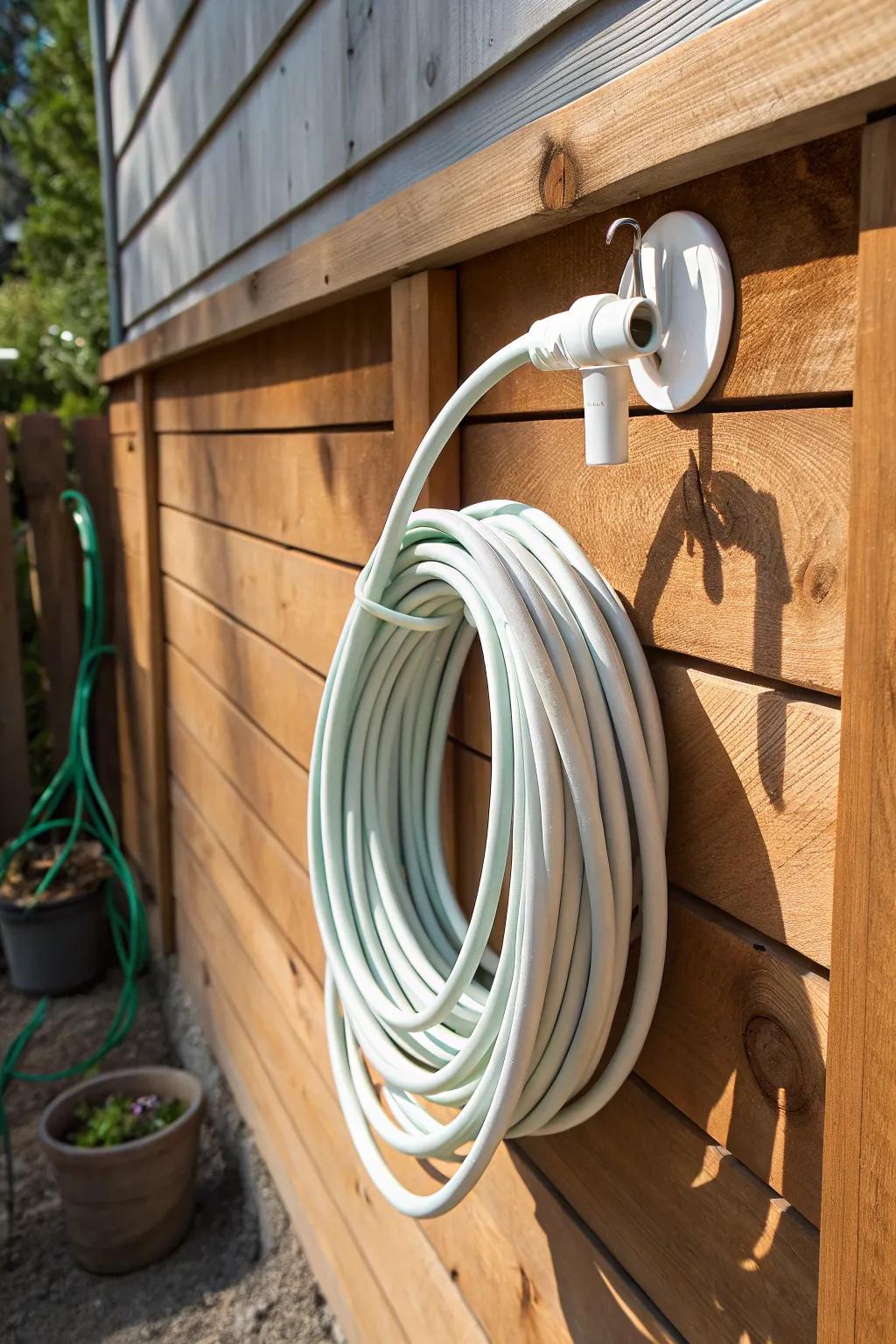 Transform your garage with stylish, handcrafted PVC cord and hose hooks—where function meets craftsmanship.