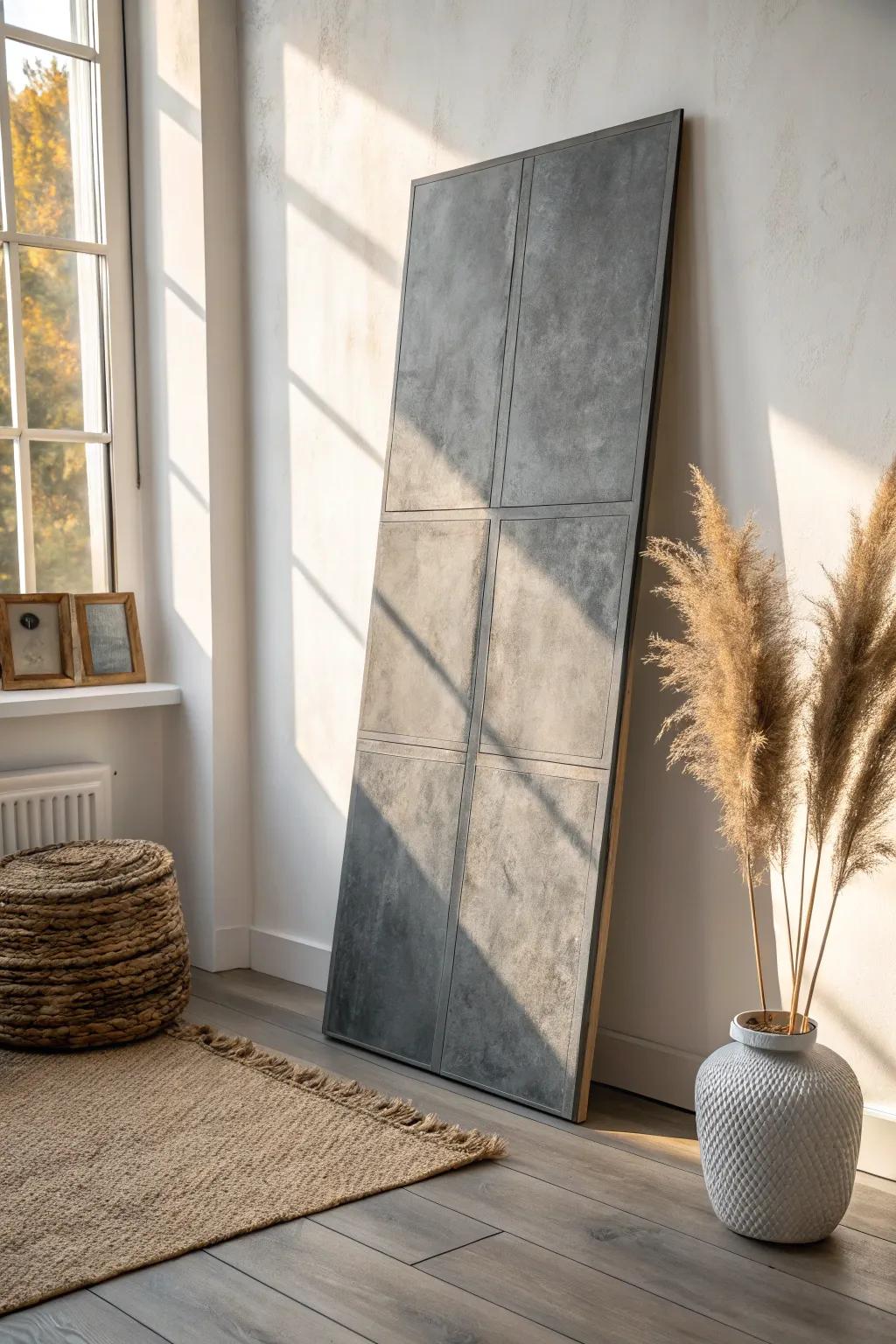 Instant industrial vibe: removable panels that add texture and contrast without paint.