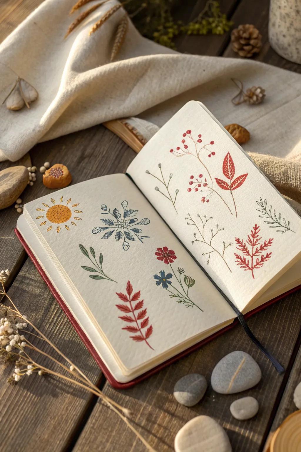 Embrace the seasons with notes that bloom, shine, fall, and frost. 🍂📓❄️ #SeasonalNotes #ScandiBoho