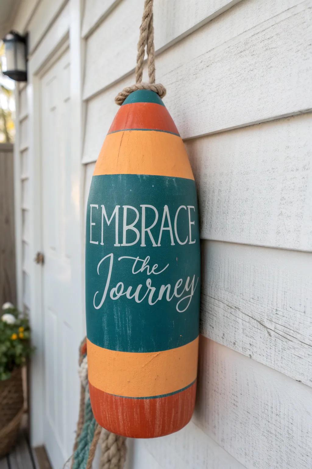 Let your buoy be a beacon of inspiration—embrace simplicity and bold beauty.