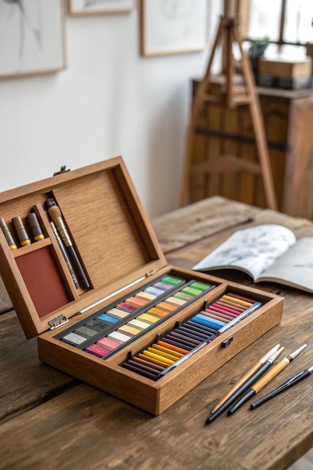 Unlock endless creativity with a handcrafted art studio box.