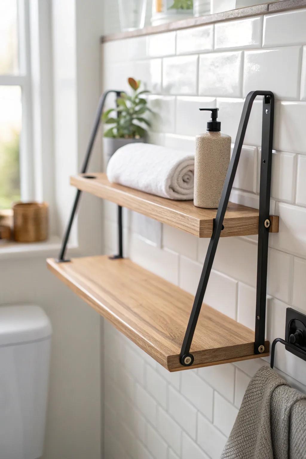Add instant counter space with a flip-down shelf—pretty, practical, and perfect for sharing.
