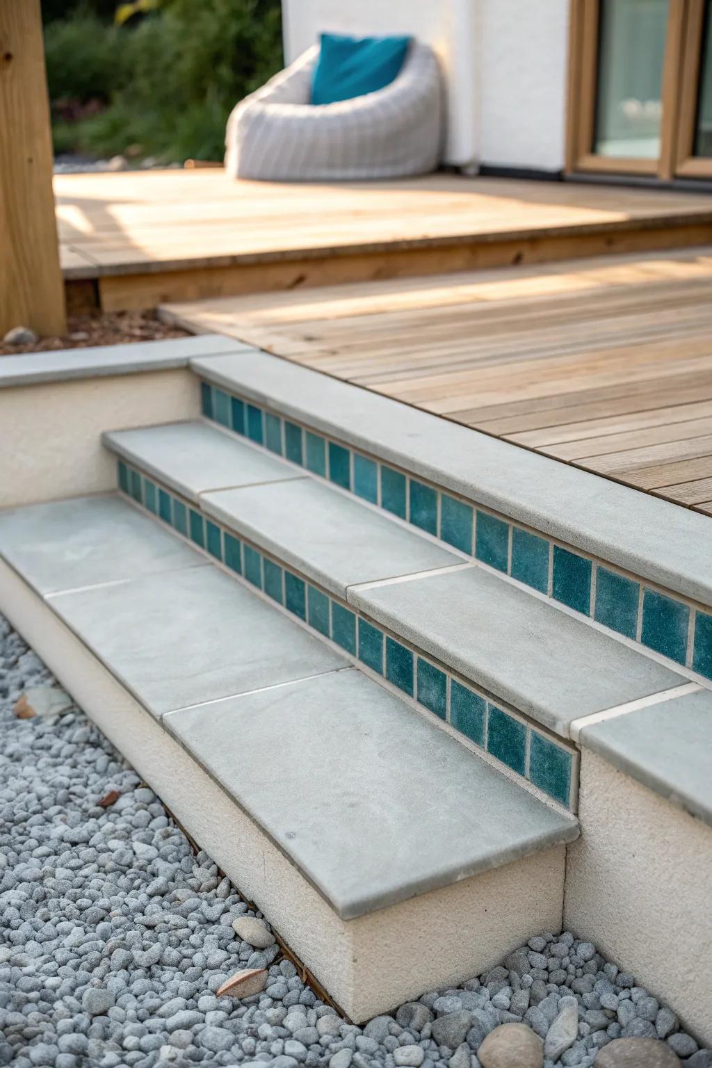 One subtle 6-inch split-level step adds instant structure and zoning to the smallest patio.