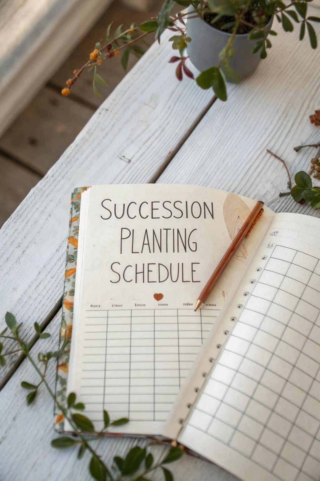 Map your harvests: a simple succession planting schedule keeps every small bed producing nonstop.