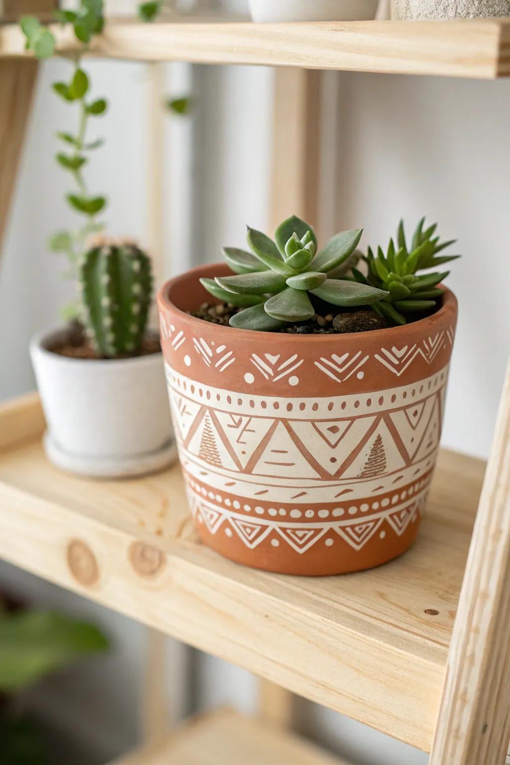 Elevate your workspace with a touch of green and artistry. 🌿 #PlanterArt #ScandiBoho