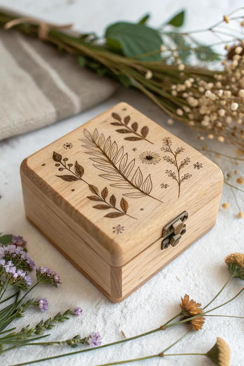 Embrace nature's charm with this enchanting tooth fairy box, where simplicity meets natural elegance.