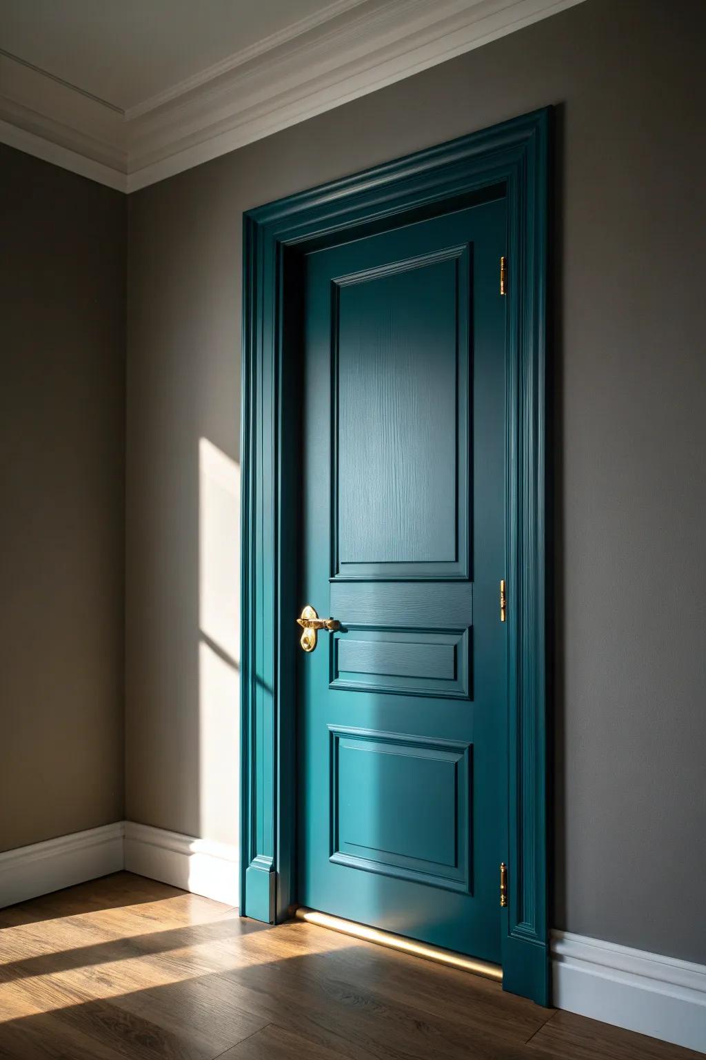 Go all-in with a deep jewel tone—paint walls, trim, and door for a chic cozy hideaway.