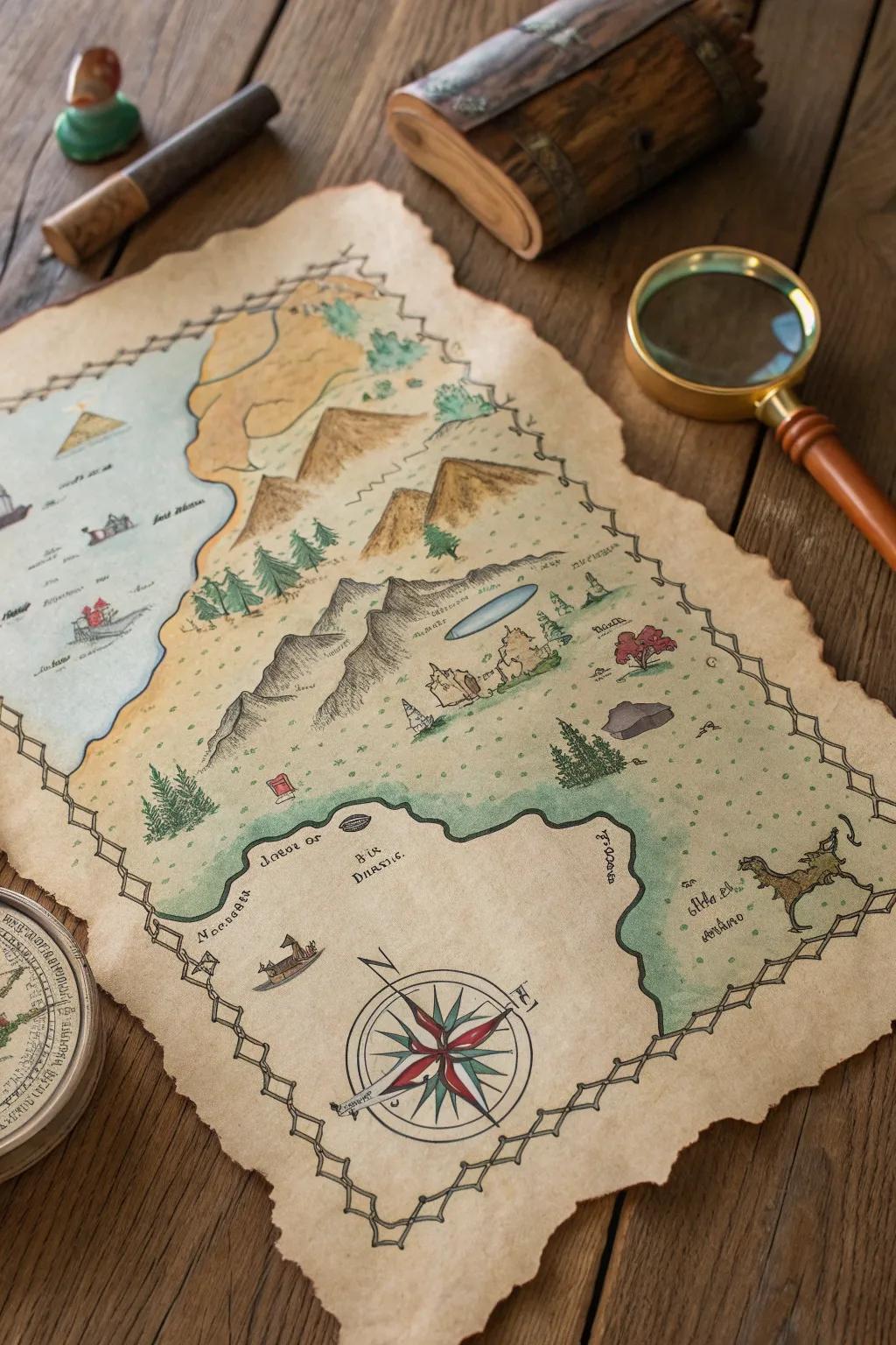 Embark on a journey through imagination with handcrafted fantasy maps. Where will your creativity take you?