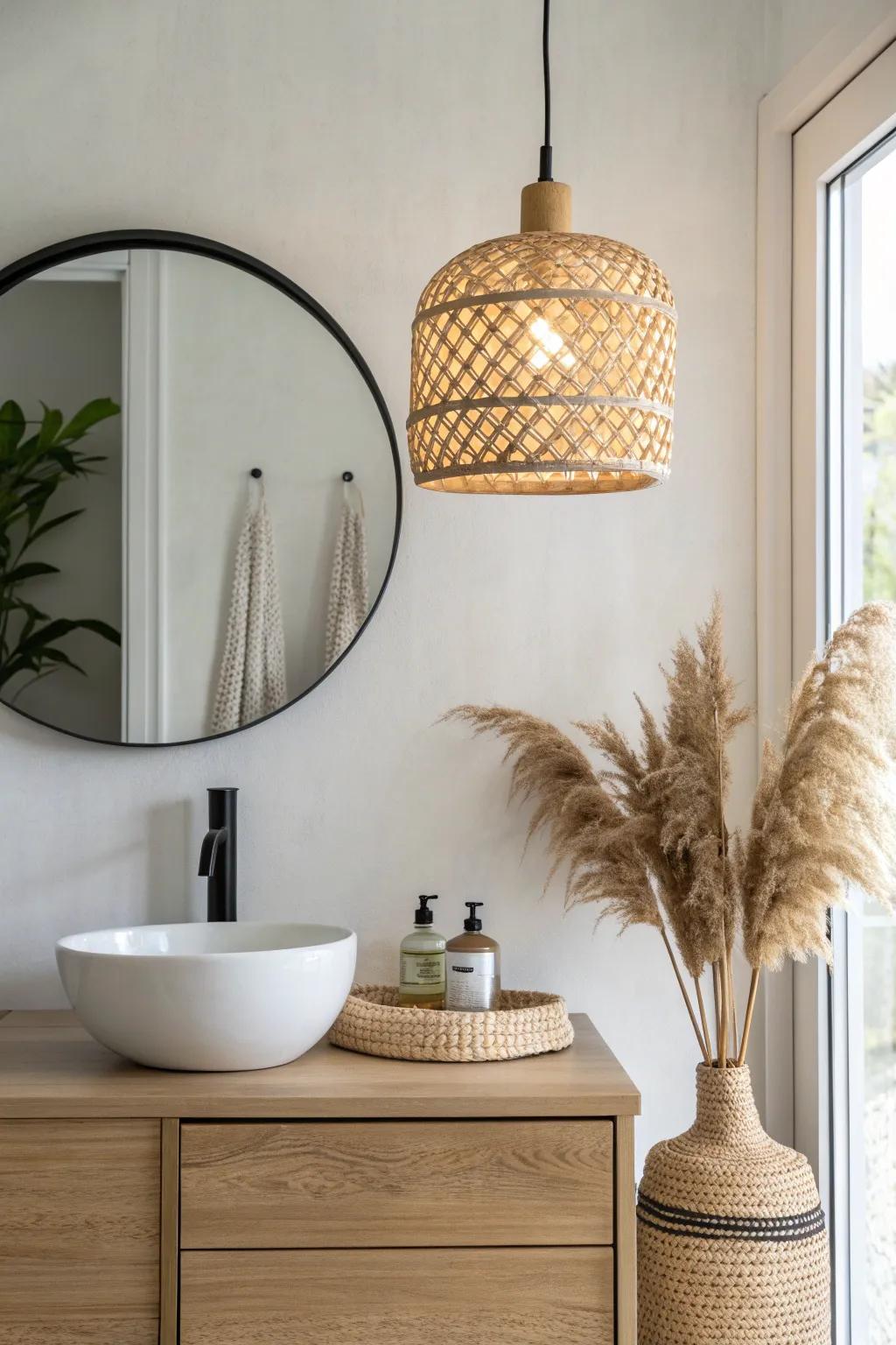 Vanity pendant lighting that saves space and softens shadows—minimal, warm, and intentional.