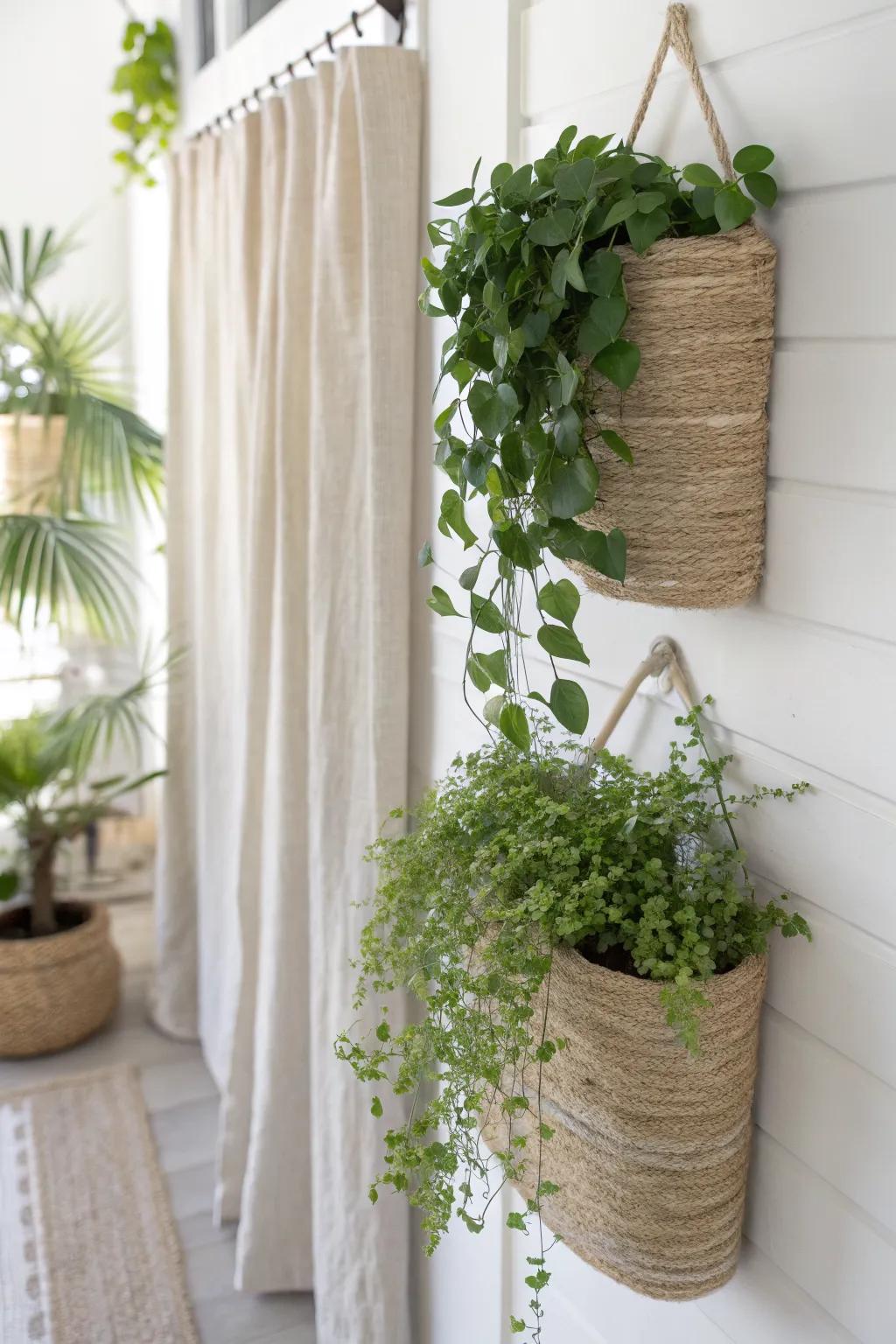A wall pocket planter that lets Creeping Jenny spill down like a living curtain—zero floor space needed.