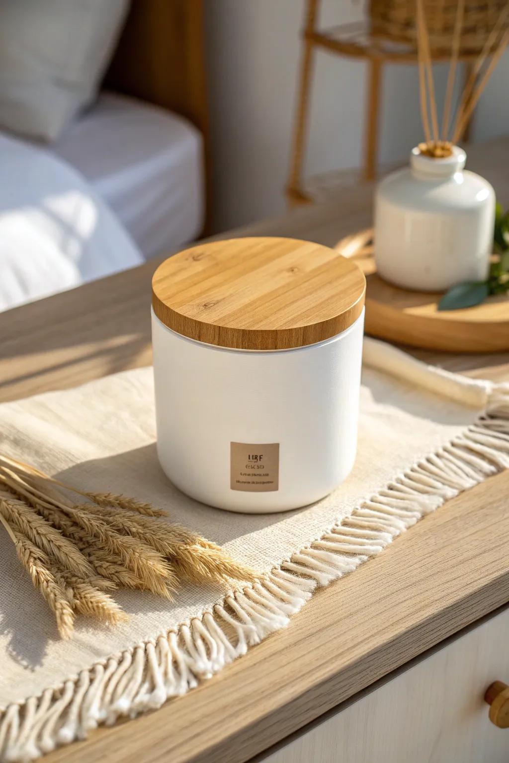 Dorm Room Scent Reset Kit: a chic odor-absorbing jar that makes tiny spaces feel fresh.