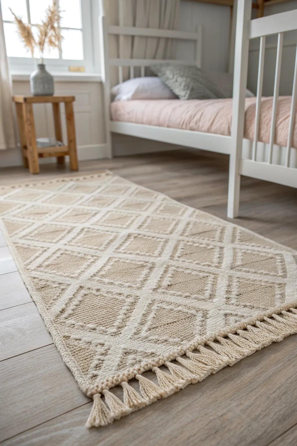 One matching rug = instant symmetry—your shared dorm room looks polished and boutique-fast.