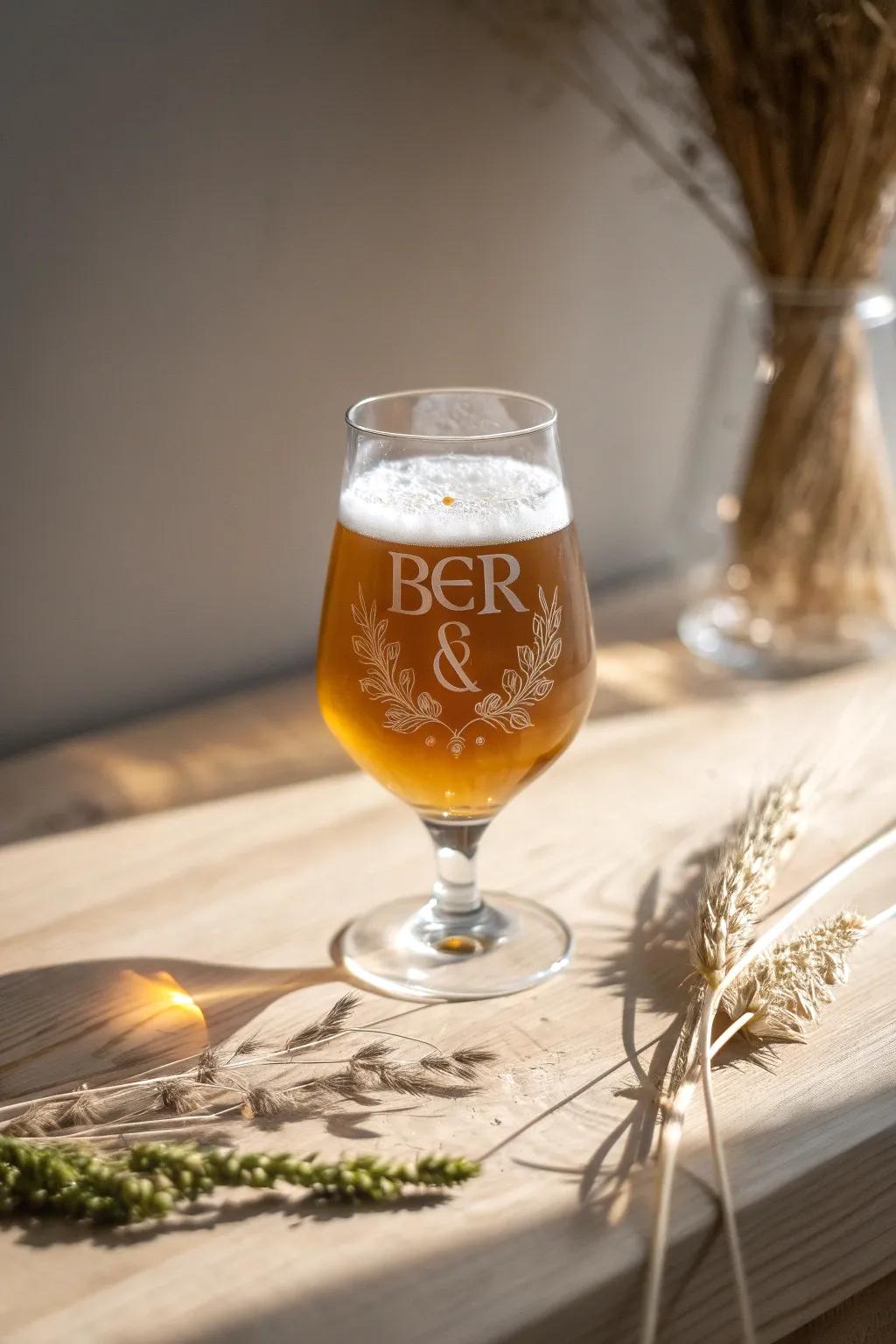 Elevate your beer experience with monogrammed elegance. 🍺✨