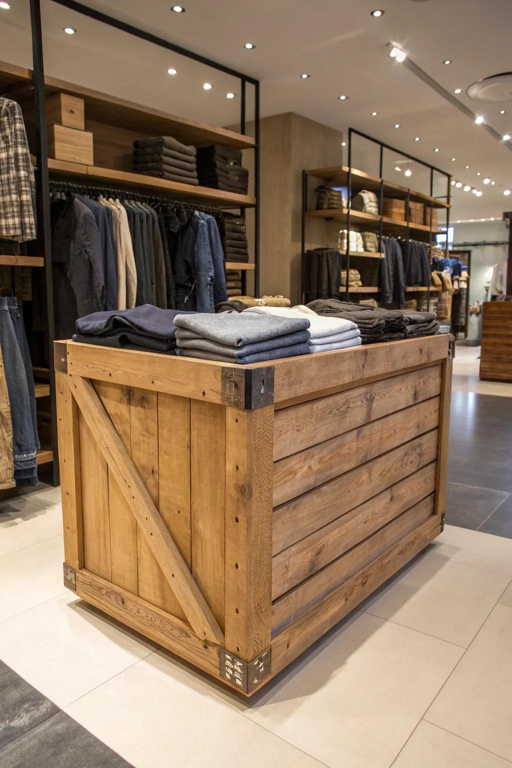Elevate your retail display with rustic charm and modern elegance.