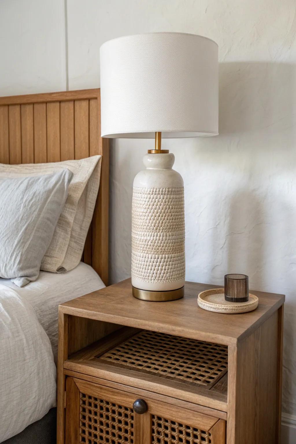 Paint the short end wall deeper to visually widen a long, narrow bedroom.