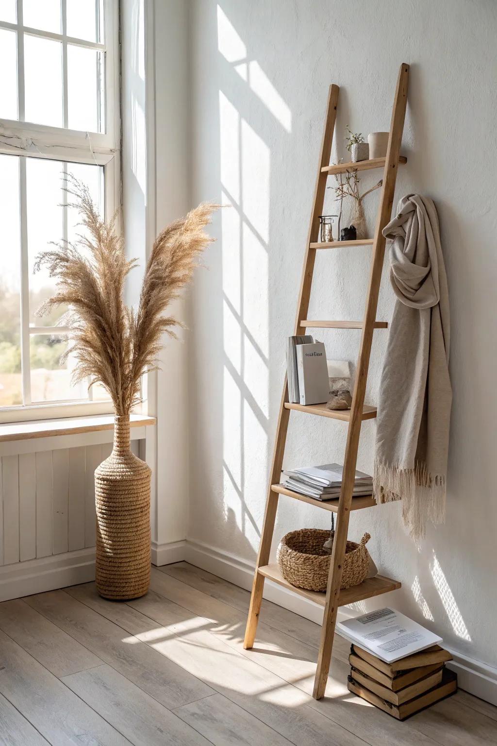 One bare wall adds instant breathing room—minimal, cozy, and beautifully uncluttered.