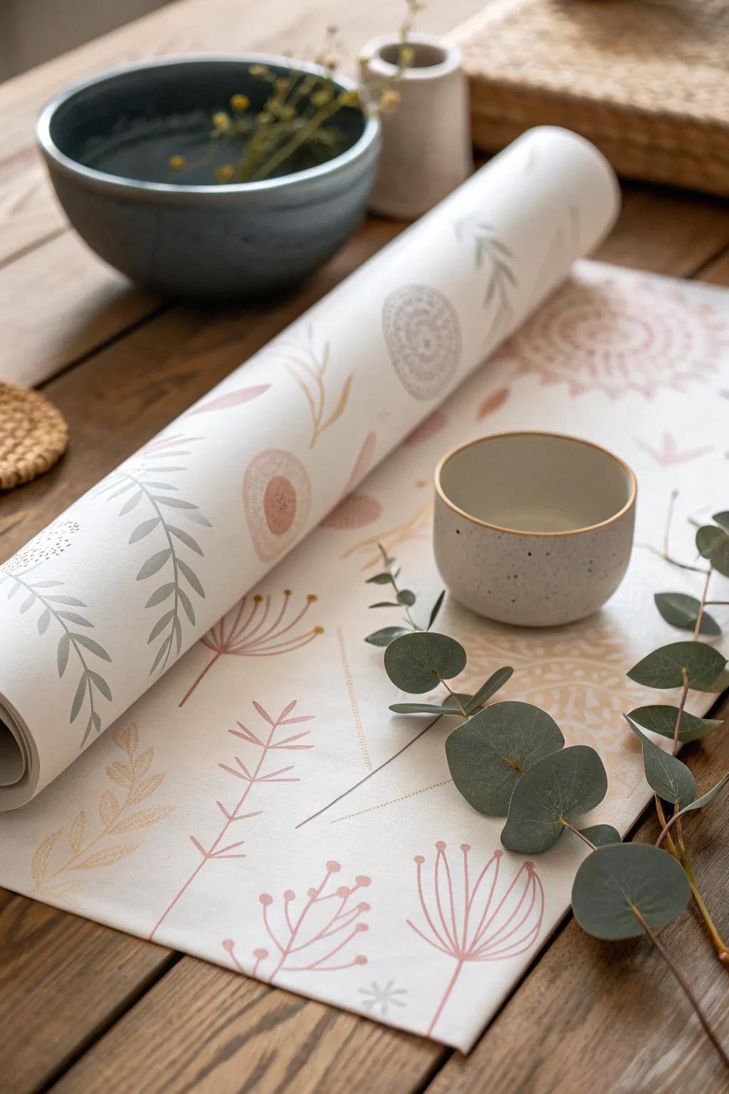 Elevate your gift-giving with customizable wrapping paper that speaks to simplicity and natural beauty.