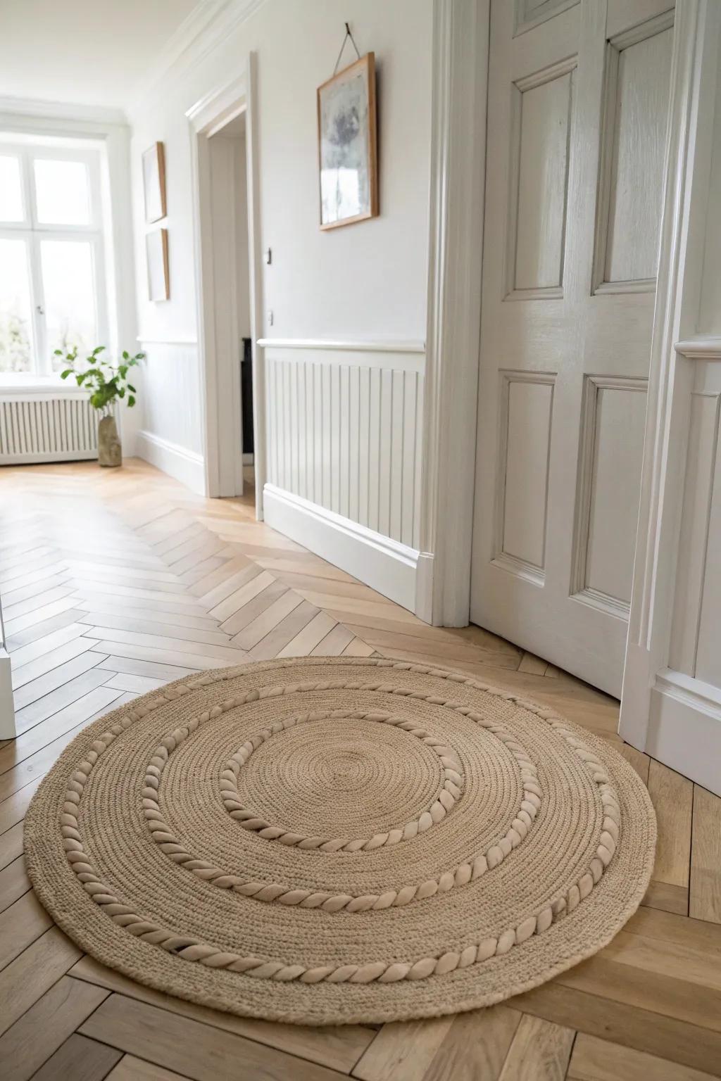 A simple “spin spot” circle that turns hallway energy into a calm, contained reset.