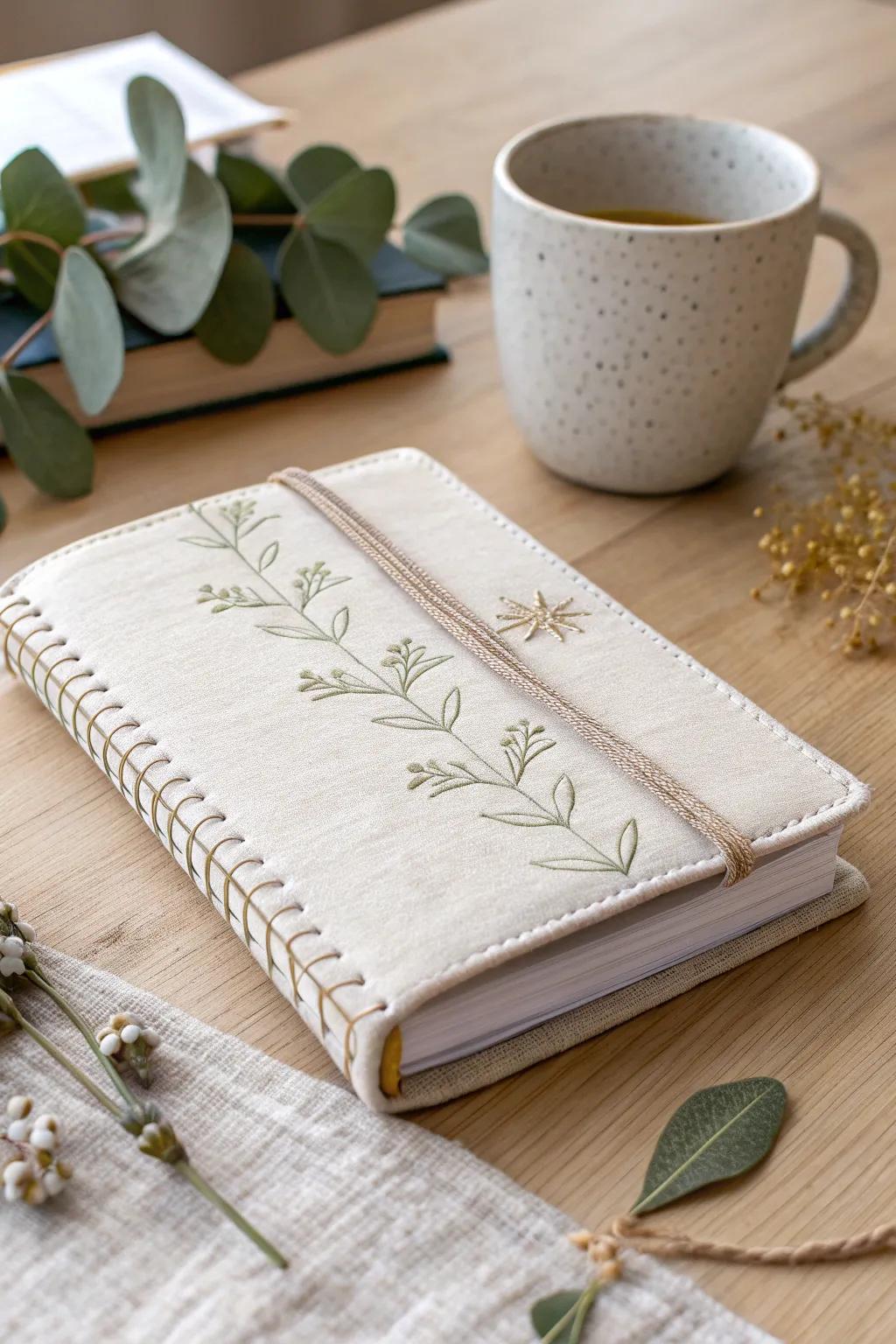 Elevate your reading experience with a handmade book cover that blends minimalist elegance with boho charm.