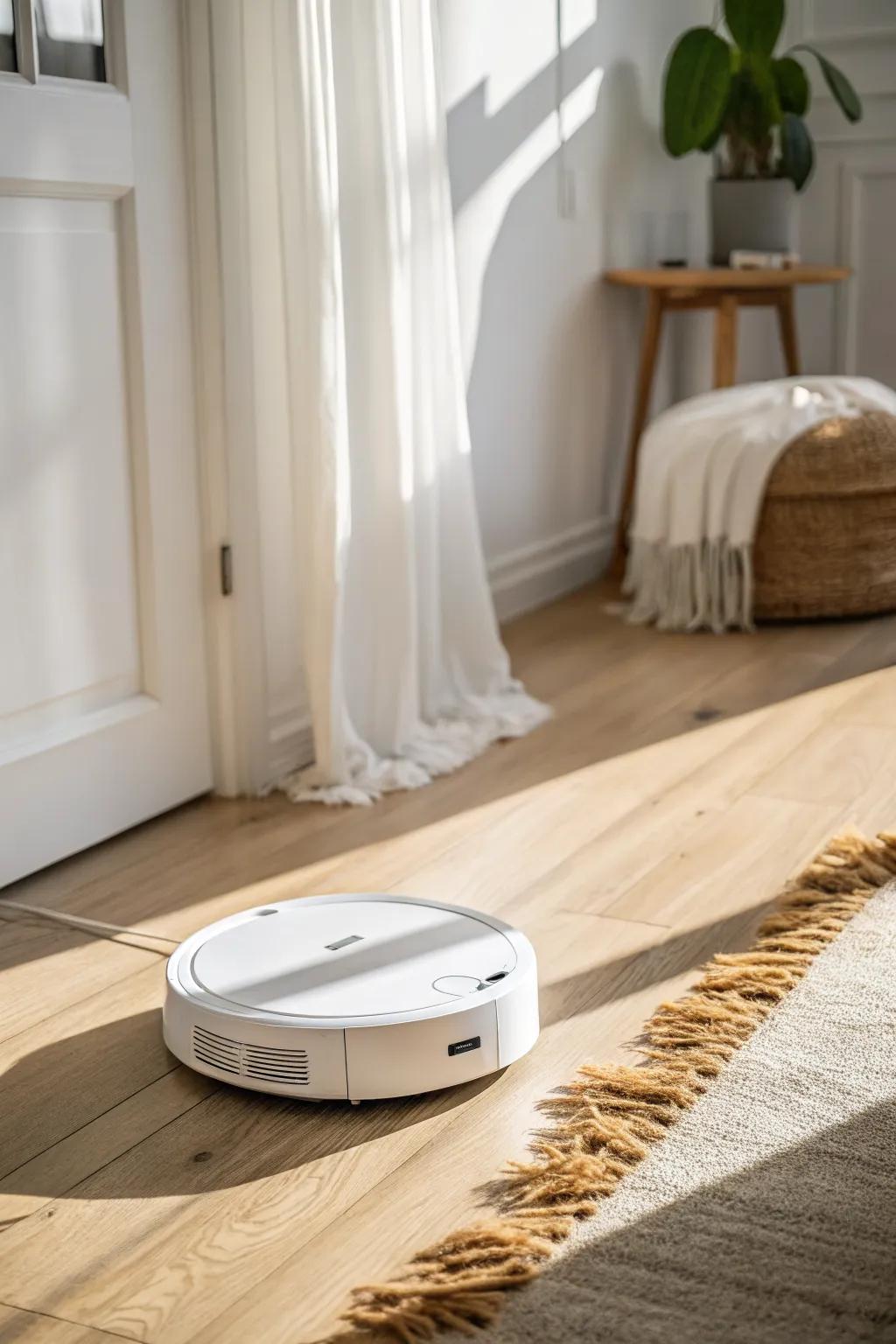 Clear the cords, clear your mind—this robot vacuum keeps tiny-apartment floors effortlessly clean.