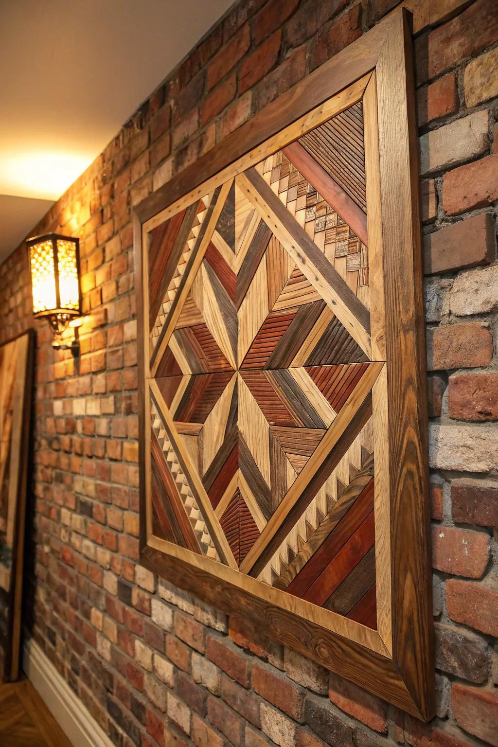 Transform decking offcuts into stunning wall art that showcases your craftsmanship.