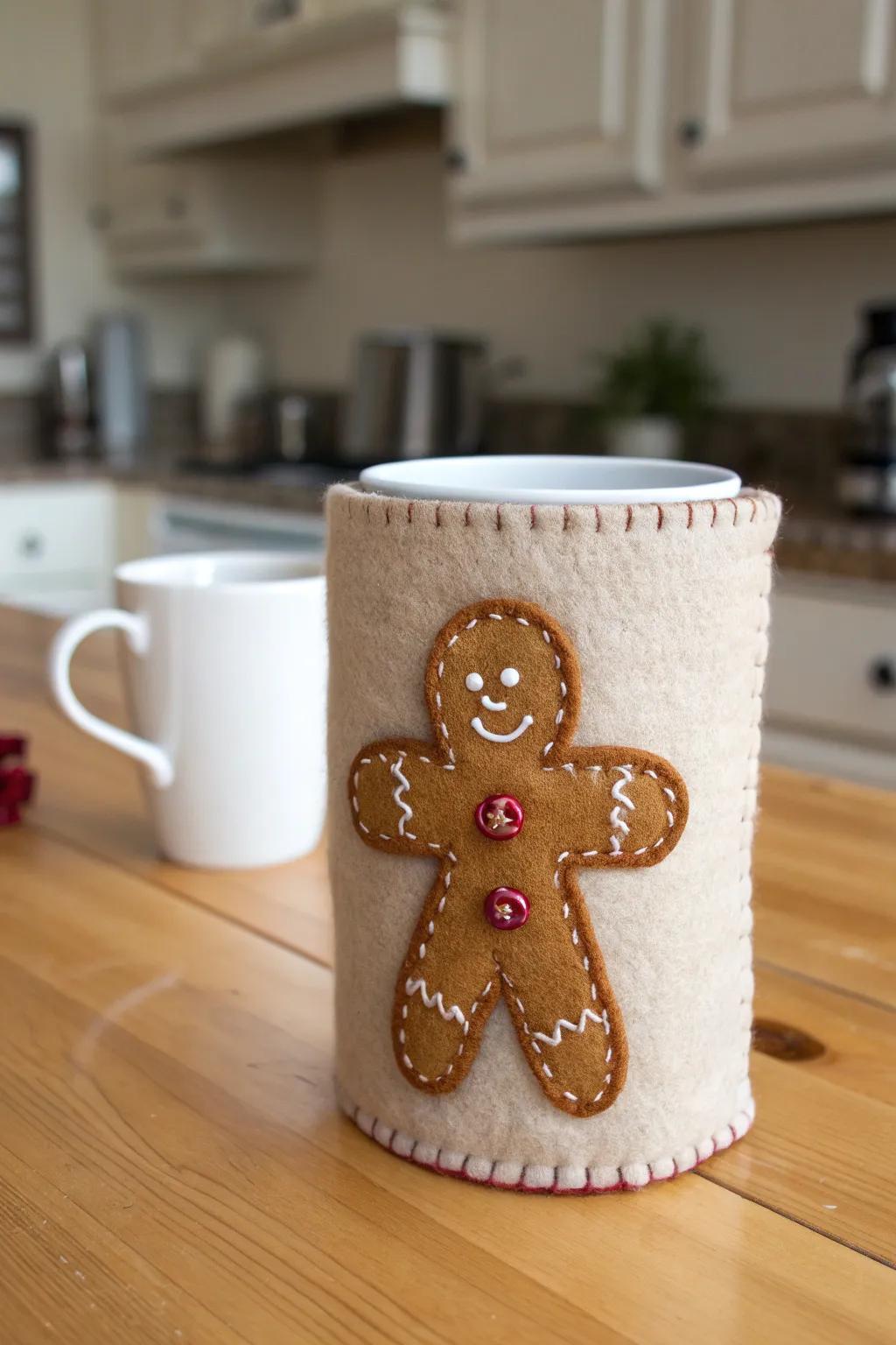Embrace the warmth of the season with a gingerbread man koozie that adds a charming touch to your festive gatherings.