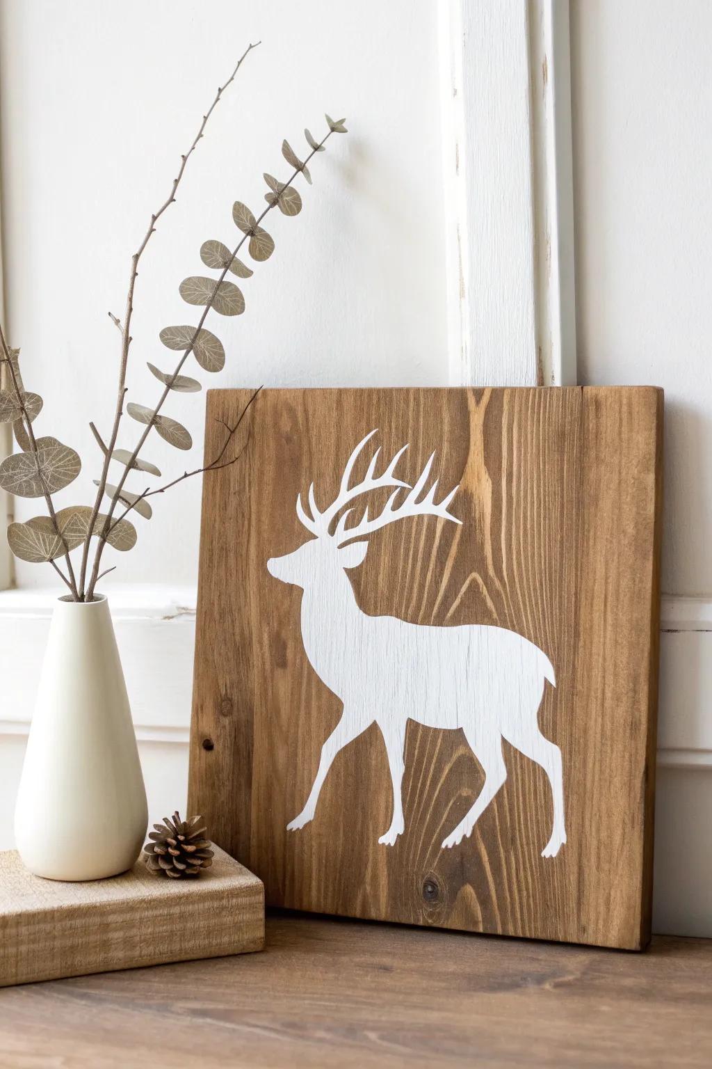 Elevate your holiday decor with a Scandinavian-inspired silhouette sign that blends modern minimalism with natural beauty.