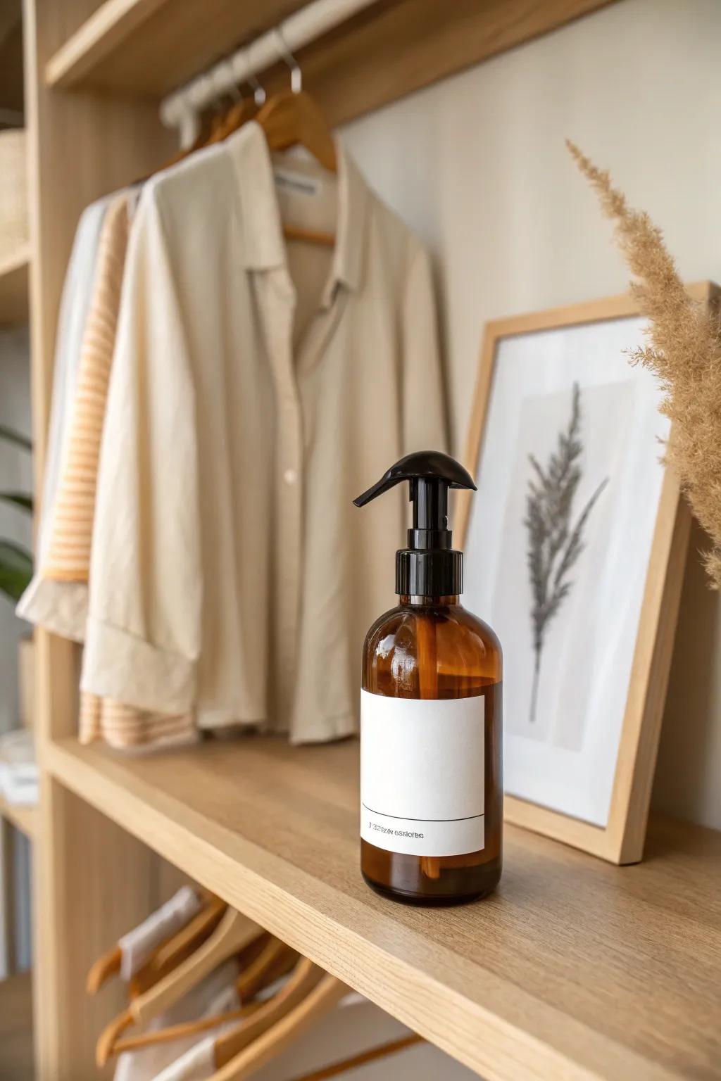 A tiny framed print + your favorite linen spray turns your closet into a boutique ritual.