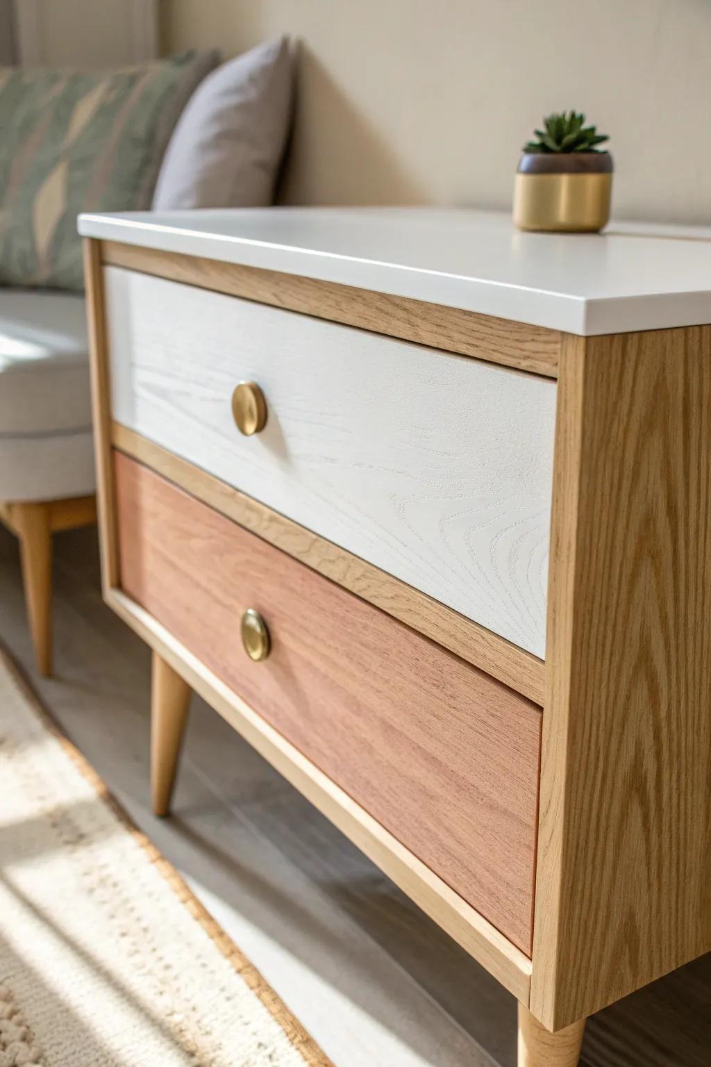 Dipped-paint drawer fronts: an easy two-tone upgrade that makes thrifted furniture look custom.