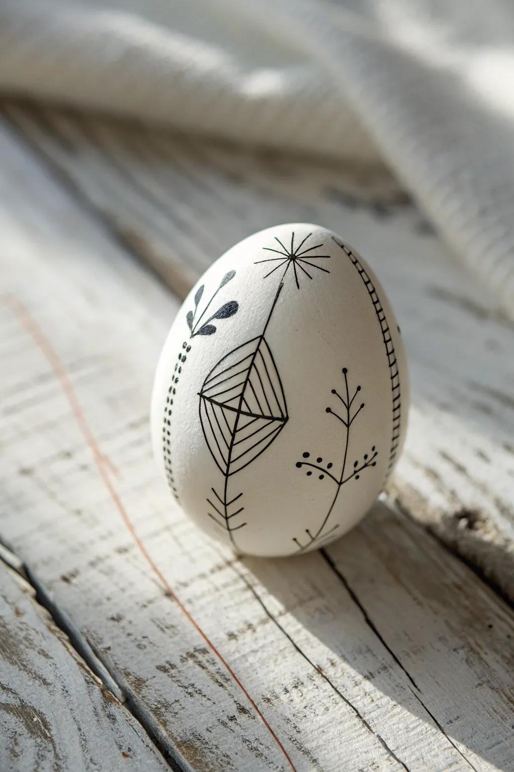 Elegance in Simplicity: Discover the beauty of minimalist Easter egg designs.