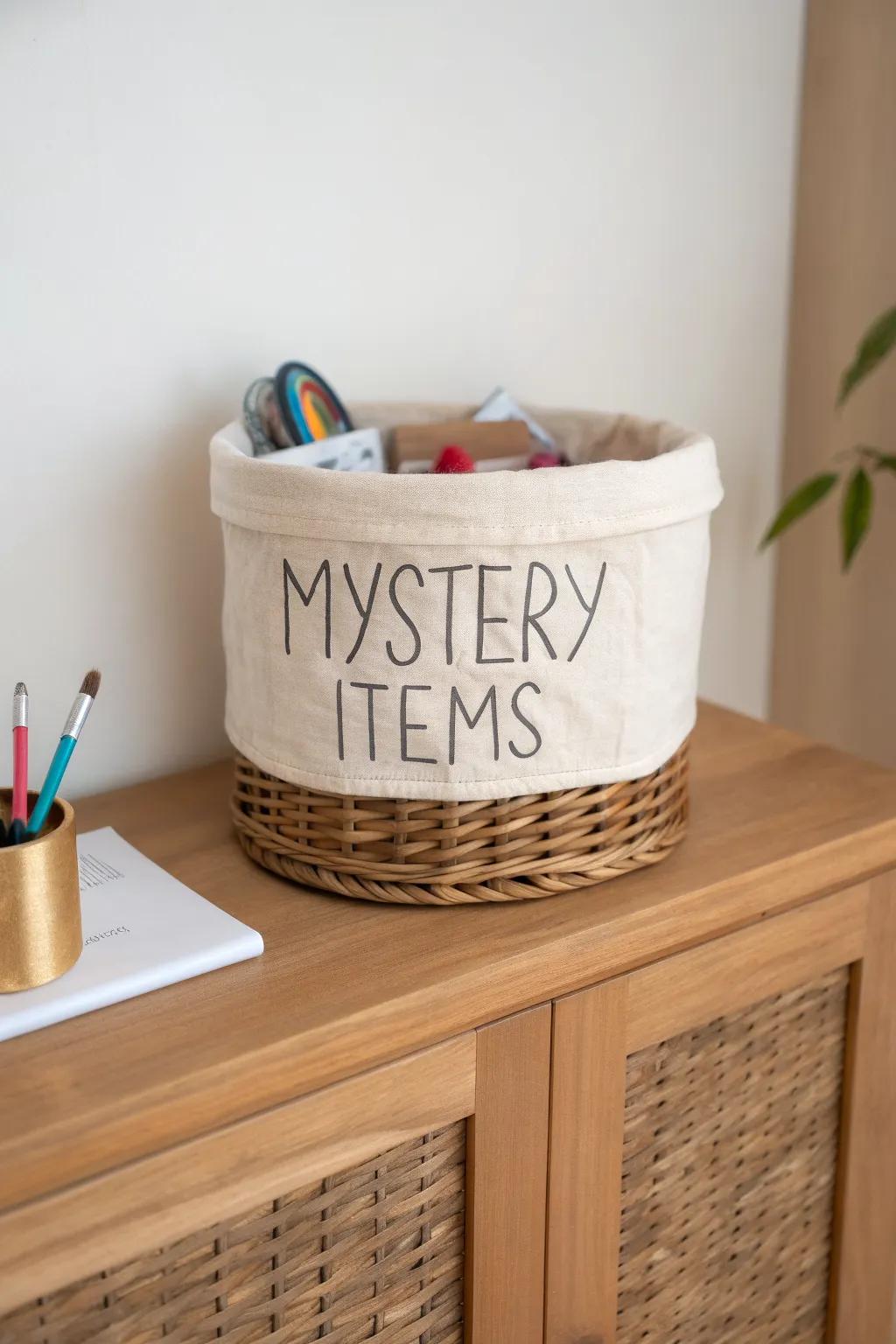 A “Mystery Items” quarantine bin to catch stray school stuff now—sort calmly later.