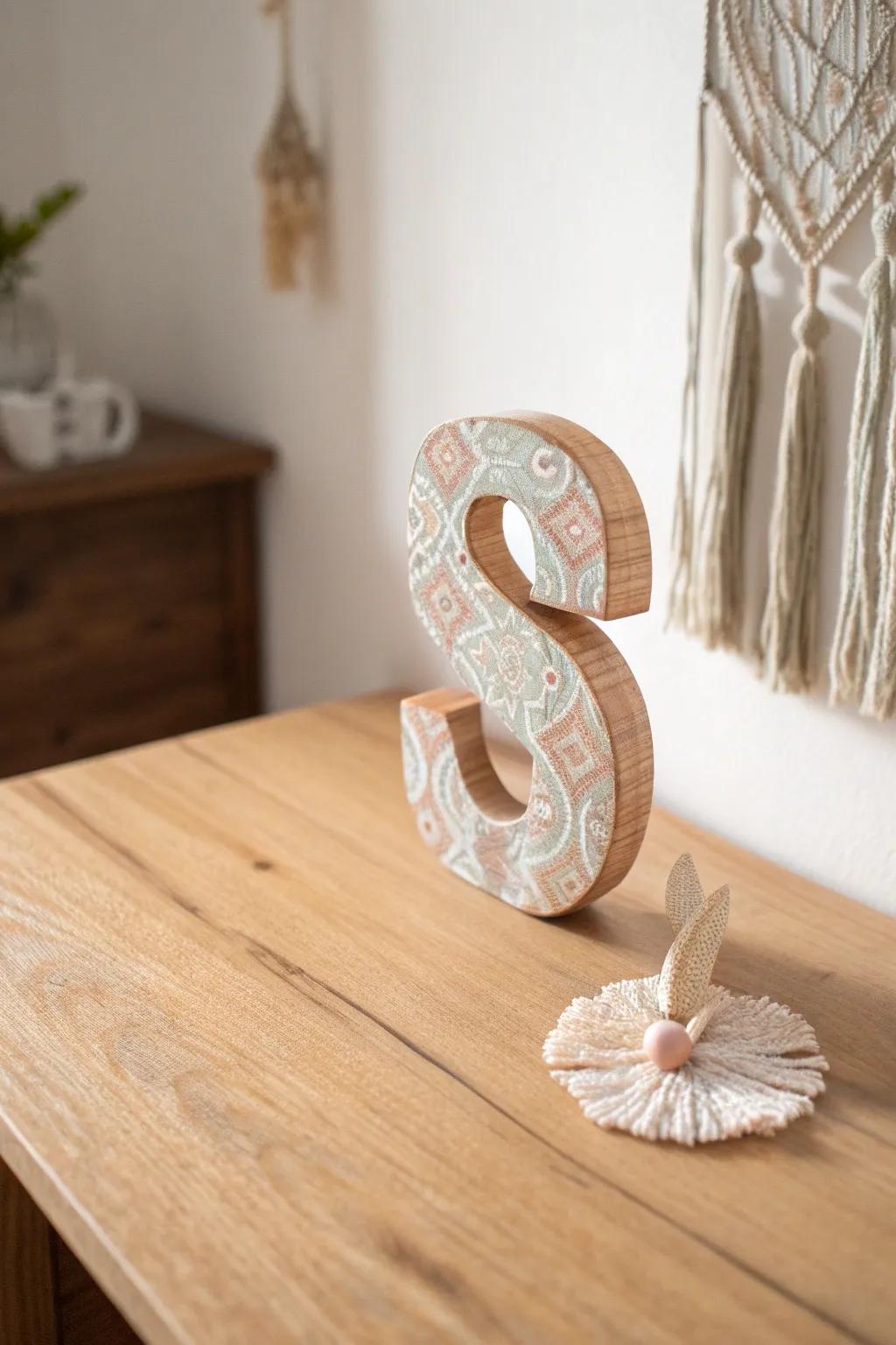 Transform your letters into art with stenciled sophistication. 🌿