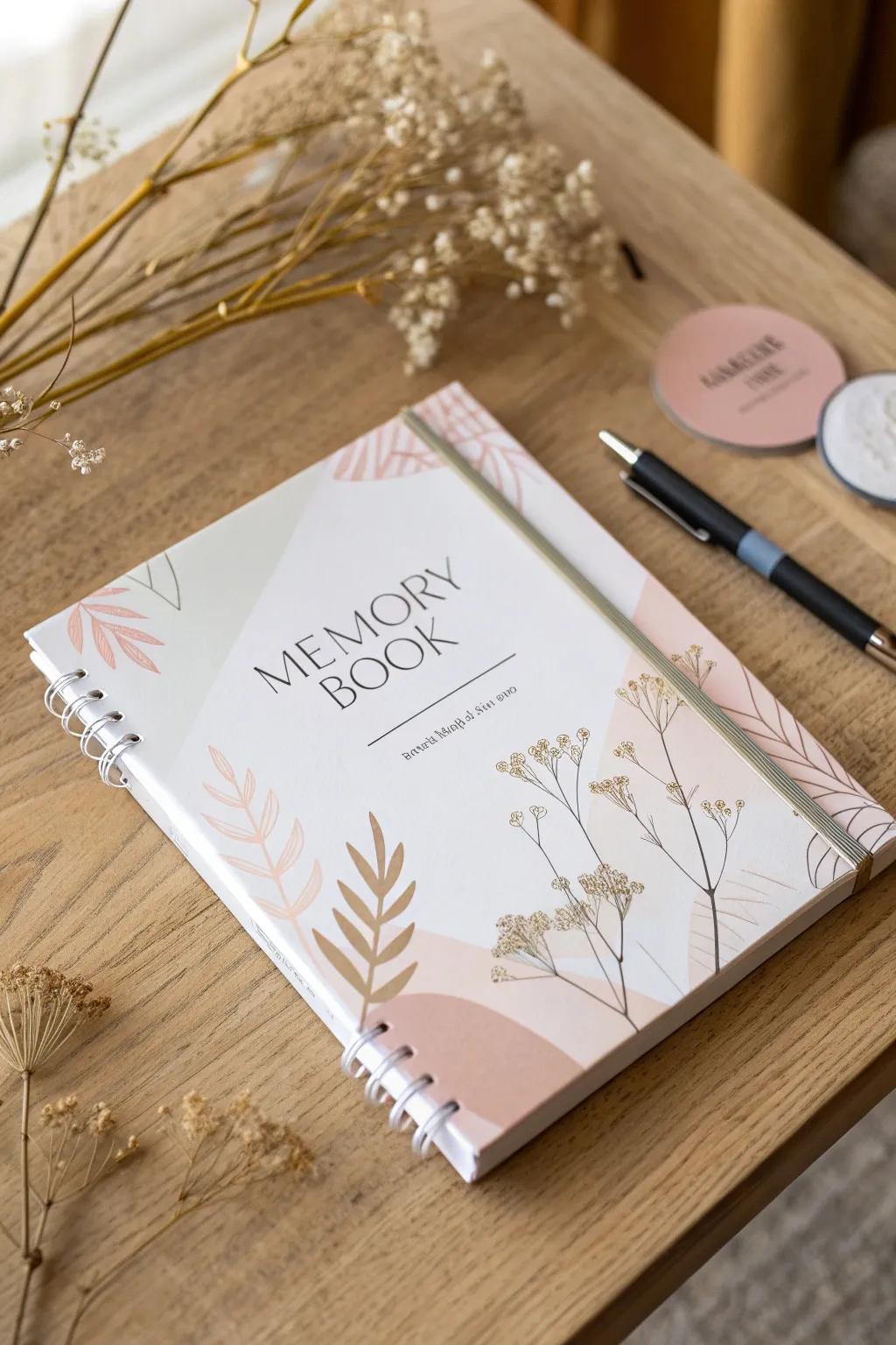 Capture your cherished moments in style with this elegant printable memory book.