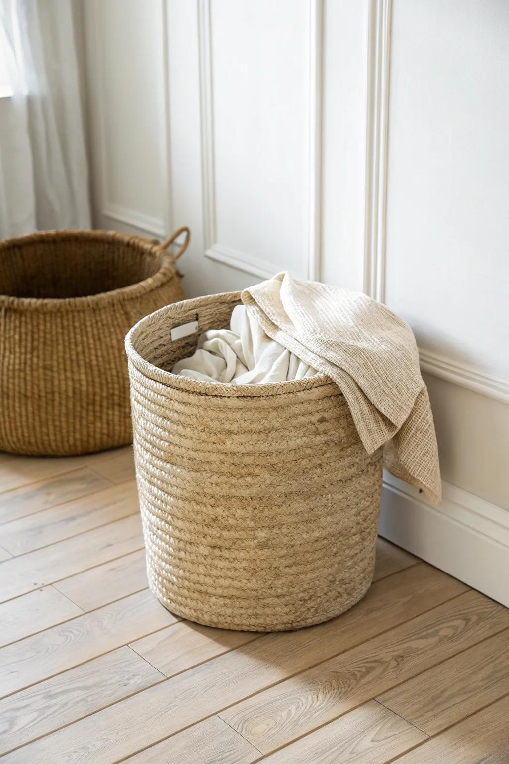 A chic “quarantine bin” that catches incoming clutter—then gets cleared in one weekly reset.