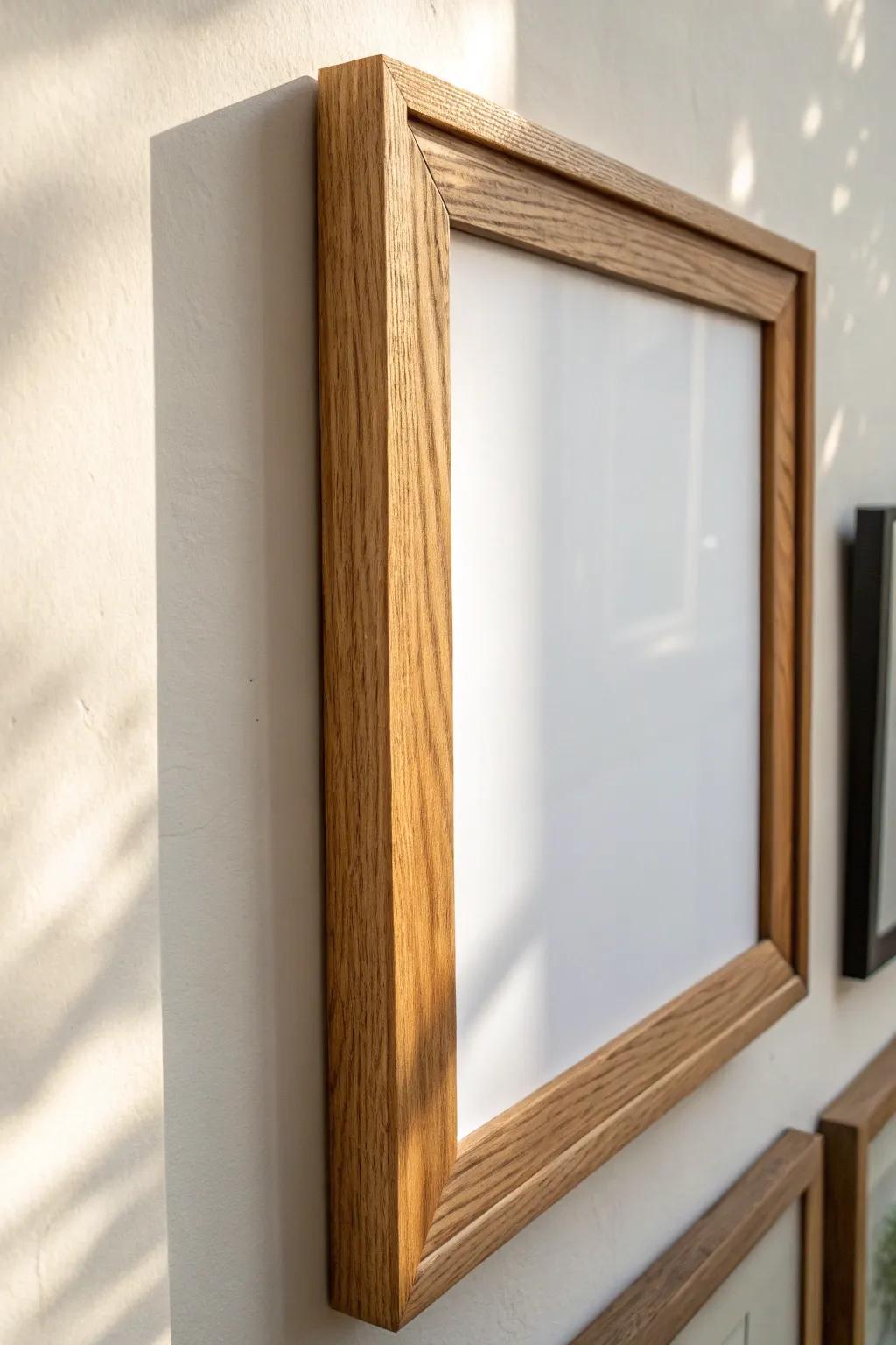 A framed backlit faux window creates a convincing daylight glow for any windowless room.