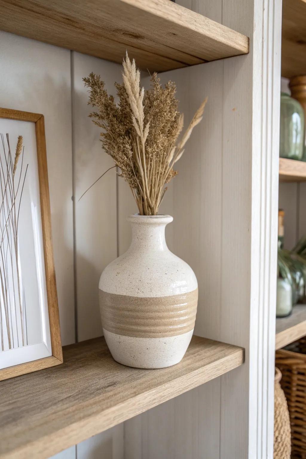 A deeper-painted back panel adds instant depth—your shelf decor looks curated and elevated.