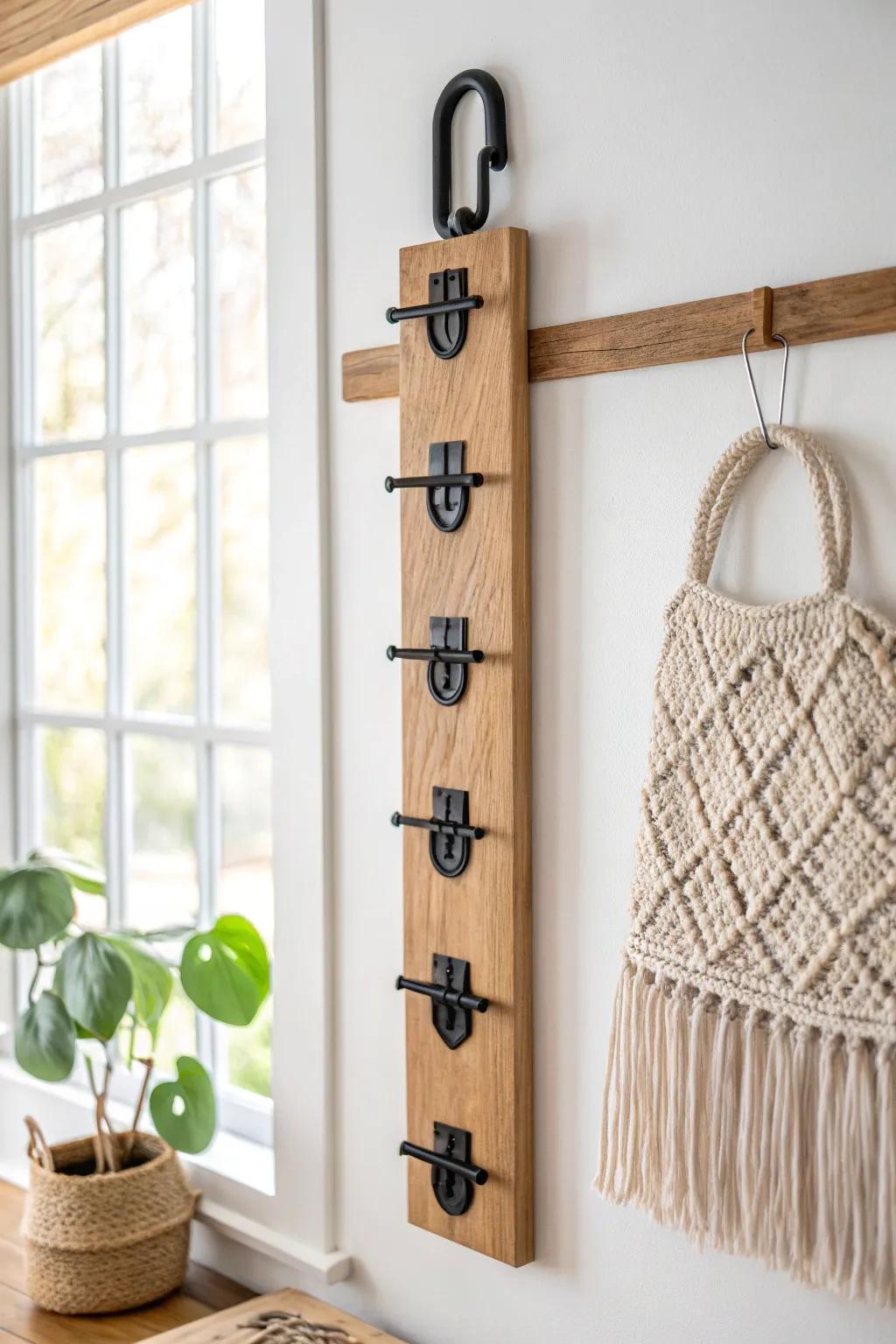 Make C-clamps look like wall art: a size-sorted rack that elevates your small DIY nook.