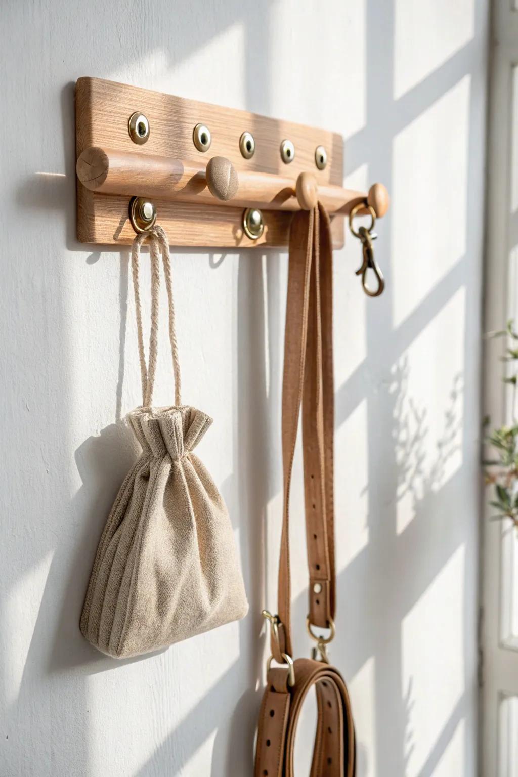 A tiny ready rack that keeps leash, collar, and poop bags together—grab and go in seconds.