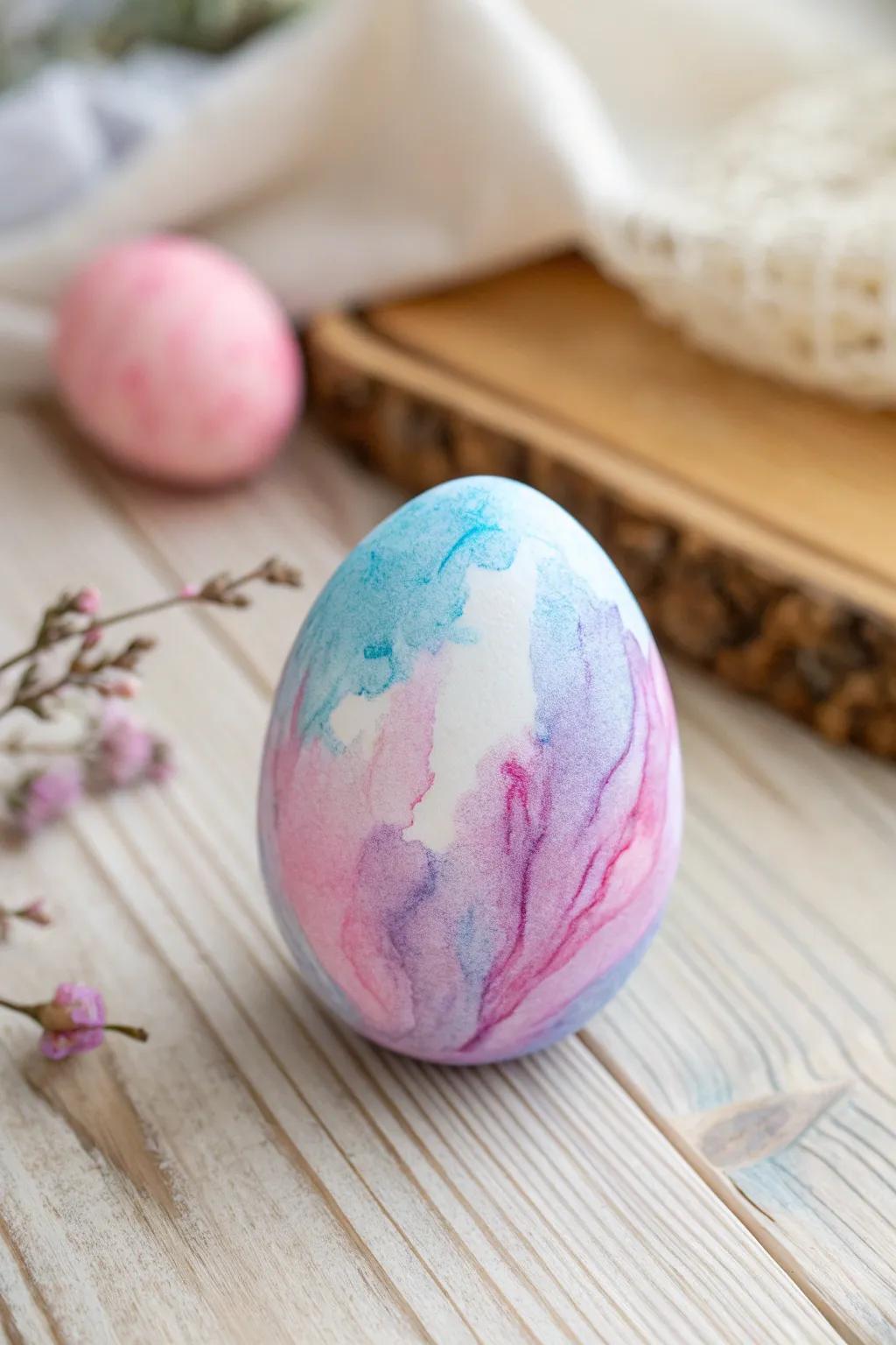 Embrace the art of simplicity with dreamy watercolor Easter eggs.