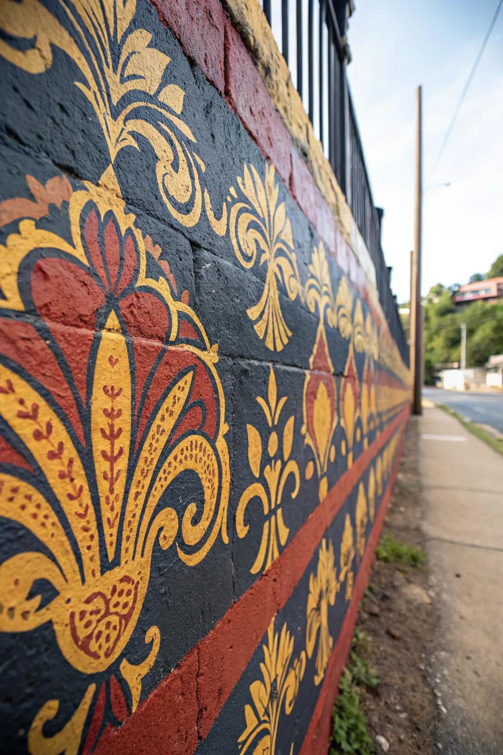 Transform flaws into features with bold stenciling artistry.